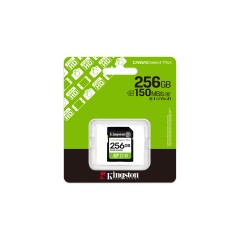 Kingston Technology 256 GB SDXC Canvas Select Plus Gen3 - High-Speed 150 MB/s C10 UHS-I U1 V10 - Perfect for Photography and 4K 